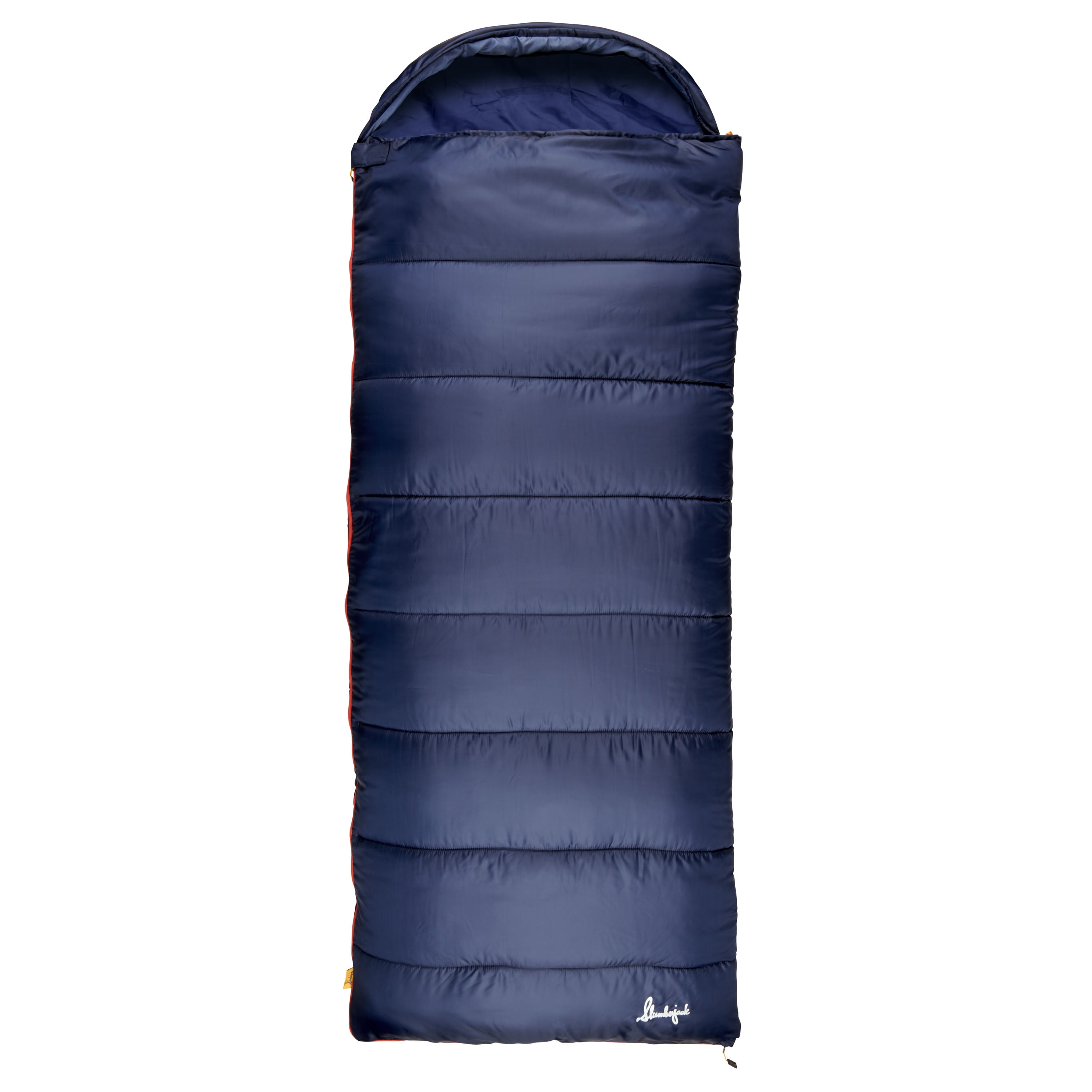Slumberjack Shadow Mountain 30-Degree Hooded Rectangular Sleeping Bag, Blue, 35"x88"