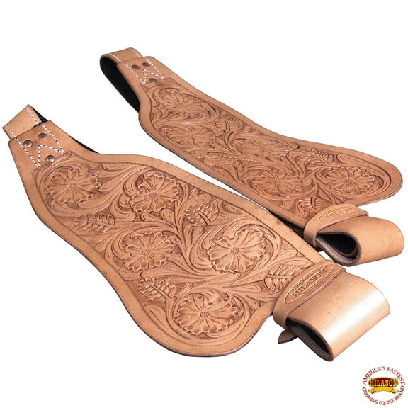 41HS Hilason Leather Saddle Replacement Fender Pair With Hobble Strap Adult
