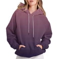 thumbnail image 2 of SYwaren Gradient Print Hoodie for Women Raglan Sleeve Long Sleeve Drawstring Sweatshirt with Pockets Tops, 2 of 8