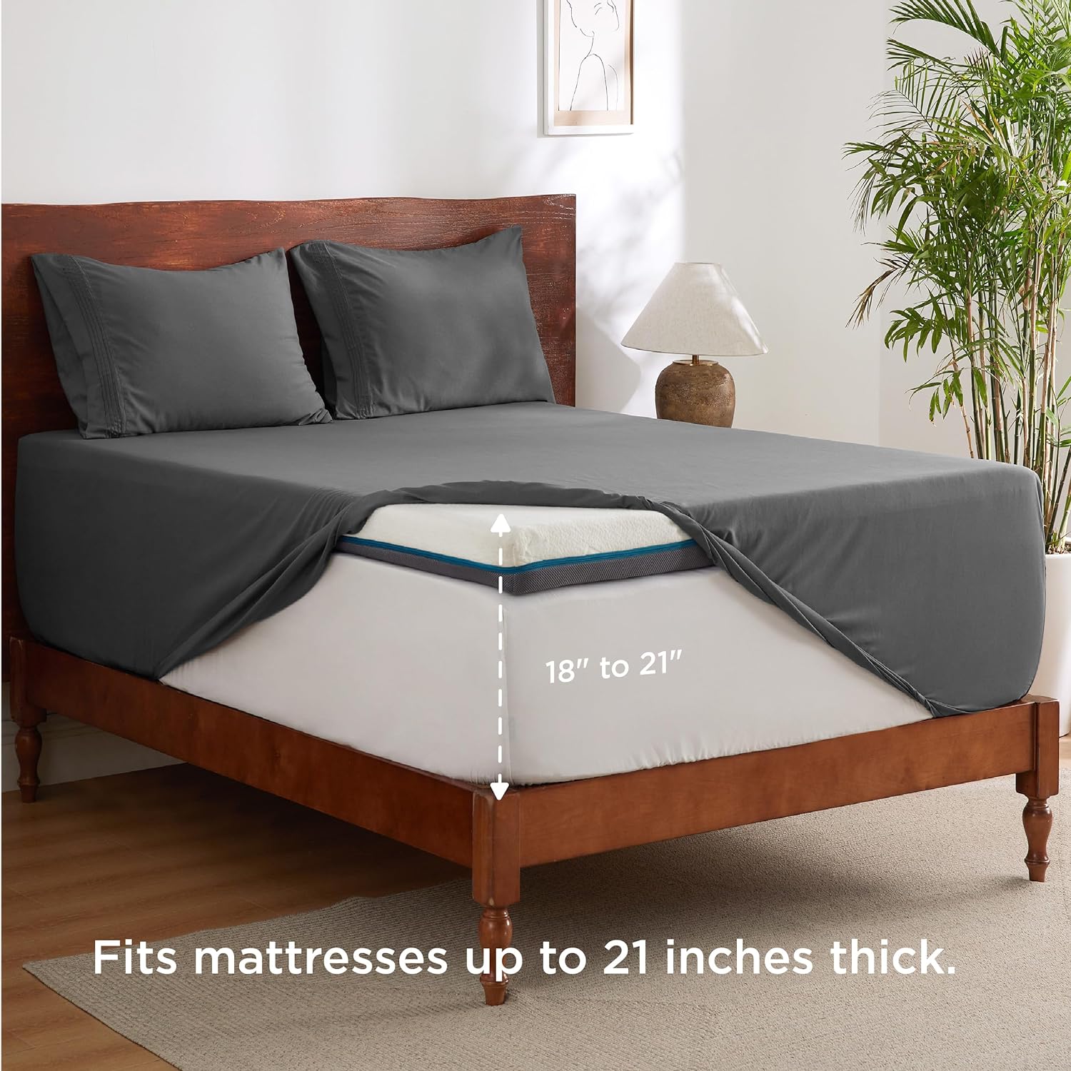 Cozy Comfort Queen Sheets Set -4 Piece Air Mattress Sheets, Moisture ...