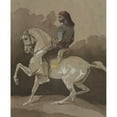 thumbnail image 2 of Horace Vernet 15x18 Black Ornate Wood Framed Double Matted Museum Art Print Titled - Arab on Horseback (1800s), 2 of 5