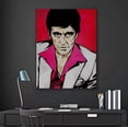 thumbnail image 2 of Cuadro Scarface Cara Cortada Tony Montana Canvas 5 Modelos Diferentes Cuadro Estilo Galeria, 2 of 2