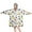 White Cartoon Dinosaurs-1, variant on Wearable Oversized Blanket,White Cartoon Dinosaurs Leaves Footprints Pattern Wearable Blanket Hoodie for Adults,Cozy Hooded Blankets with Super Pockets,Super Warm Fuzzy Pullover for Women & Men
