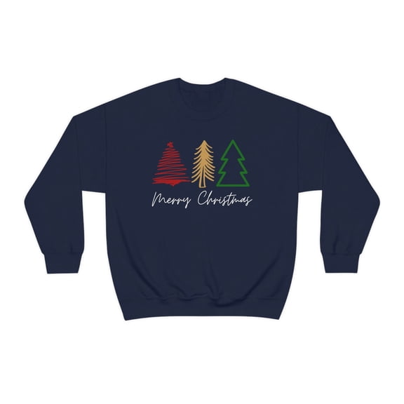 Merry Christmas Trees Unisex Crewneck Sweatshirt