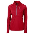 thumbnail image 2 of Women's Cutter & Buck Red Los Angeles Angels City Connect Adapt Eco Knit Recycled Half-Zip Pullover Top, 2 of 3