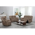 thumbnail image 1 of K-Living Larissa Recliner 3PCS Sofa Set in Caramel Brown Palomino Fabric, 1 of 4