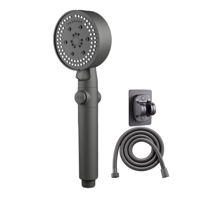 Pomme de Douche avec Douchette à Haute Pression, 8 Modes de Jet, Pomme de Douche Pluie avec Tuyau en Acier Inoxydable de 78 Po et Support de Tête Réglable