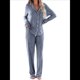 thumbnail image 1 of Conjuntos de Pijama para Mujer, de Larga, con Botones, para Dormir, Pijamas Suaves, Conjuntos de Estar por Casa. Azul Mar XXL, 1 of 9