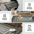 thumbnail image 3 of Garvee 10'x13' Modern Braided Printed Area Rug Washable Accent Carpet, Non-Slip Bordered Indoor Rugs Foldable Low Pile Floor Cover for Living Room Bedroom Home Office, Black Coffee, 3 of 8