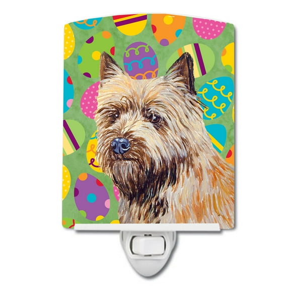 Caroline's Treasures LH9410CNL Cairn Terrier Easter Eggtravaganza Ceramic Night Light, 6x4x3", multicolor