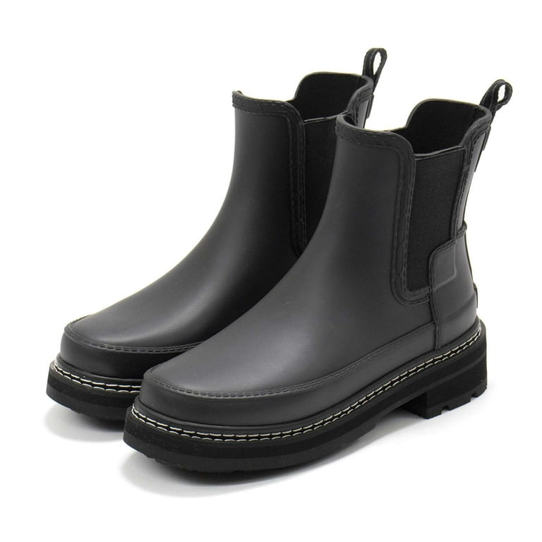 Hunter Women's Refined Stitch Detail Slim Fit Chelsea Boots, Black