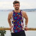 thumbnail image 6 of Fuzoiu Llama Alpaca Print Men's Workout Tank Tops,Sleeveless Gym Shirt Quick Dry,Fitness Bodybuilding T-Shirt,Muscle Athletic Workout Tee-3X-Large, 6 of 7
