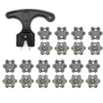 thumbnail image 1 of 20pcs Soft Golf Shoe Spikes Metal Thread Studs Replacement Fit Golf Spike With Wrench Tool GY, 1 of 5