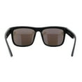 thumbnail image 4 of Kush Mirrored Brushed Plastic Wood Grain Iconic Horn Rim Sunglasses Grey Wood - Blue Mirror, 4 of 4