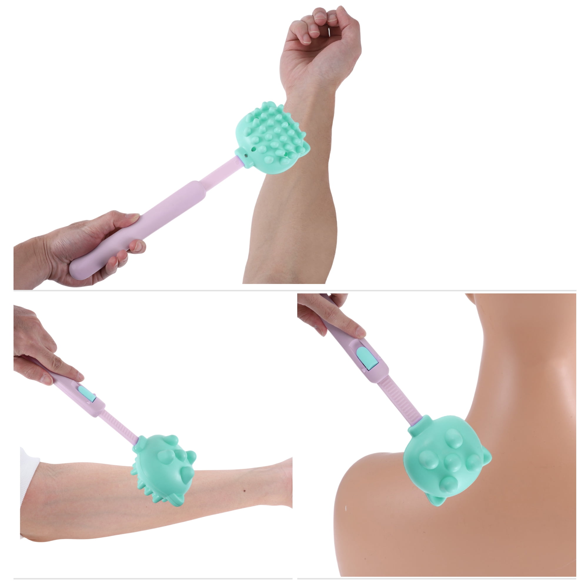 Unique Bargains Portable Massage Hammer Manual Massager 16.54"x3.54" Purple 1 Pc