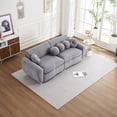 thumbnail image 7 of Upholstered Loveseat Sofa with Cushions, 84"Chenille Love Seat Couches, Modern 2 Seater Couch with Pillows for Living Room, Bedroom, Office, Apartment, 7 of 7