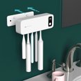 thumbnail image 2 of RKZDSR Wall-Mounted Toothbrush Sanitizer and Dryer with 5 Slots - Rechargeable, Cordless, No-Drill Bathroom Toothbrush Holder, 2 of 9