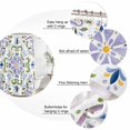 thumbnail image 3 of Purple Green Floral Bathroom Shower Curtains with 12 Hooks Polyester Waterproof Shower Curtain for Stalls and Bathtubs Ethnic Boho Cottagecore Botanical Decorative Bathroom Curtain 54x78 Inches, 3 of 9