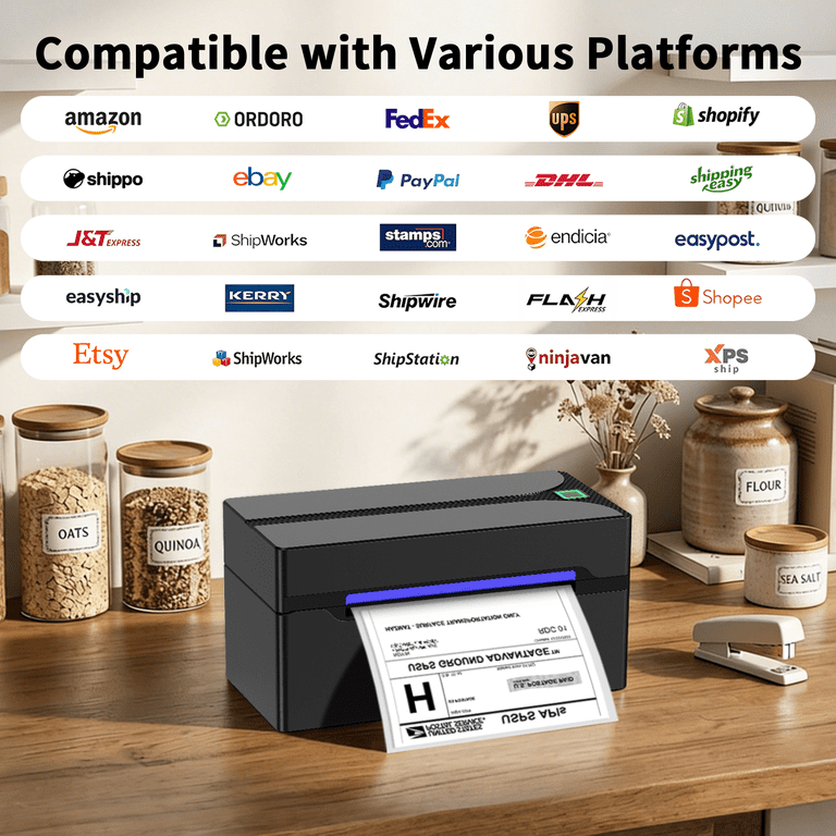 HKHKPI Thermal Shipping Label Printer, 4x6 Bluetooth photo 6