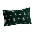 thumbnail image 3 of Funda de almohada decorativa navideña de peluche, funda de cojín, funda de almohada suave y lavable Verde, 3 of 9