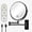 Black, variant on ICYBER BOOM 8 Inch Rechargeable Wall Mounted Makeup Mirror, Double Sided 1X/10X Magnification with 3 Color Dimmable LED Light, 360° Swivel & Extendable Arm, Touch Screen, for Bathroom Vanity, Chrome