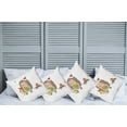 thumbnail image 6 of Ambesonne Hedgehog Throw Pillow Cover 4 Pack, Cartoon Bird and Tree, 24", Multicolor, 6 of 6