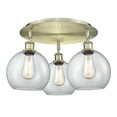 thumbnail image 4 of Innovations Lighting  Athens - 3 Light 20" Flush Mount Antique Copper/Seedy, 4 of 5