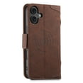 thumbnail image 4 of Compatible with iPhone 16, Wallet Case with Magsafe PU Leather Card Slots & Cash Pocket Magnetic Closure Kickstand Function Flip Phone Case Cover for iPhone 16, Brown, 4 of 8