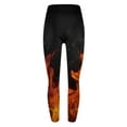 thumbnail image 6 of ibuvkizy Workout Leggings for Women Yoga Pants,Women's Flame Printed Leggings Fitness Running Tight Yoga Pants Orange,S, 6 of 6