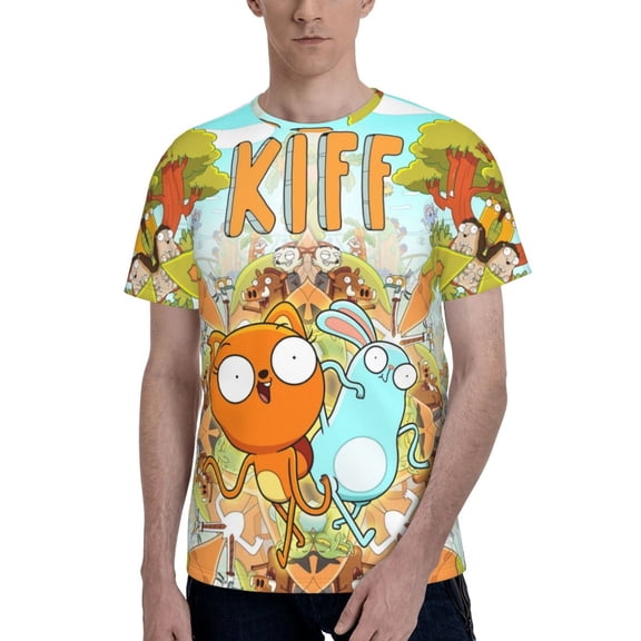 Men's T-Shirt Graphic Print Crew Neck Unisex Short Sleeve Hip Hop Adults Tees Top Streetwear