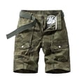 thumbnail image 2 of DDAPJ pyju Mens Cargo Shorts Camouflage Casual Hiking Shorts Cotton Ripstop Tactical Shorts Lightweight Outdoor Work Shorts with Multi Pockets Army Green XXL, 2 of 4