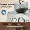 thumbnail image 6 of Garvee 20 Bar Espresso Machines, Professional Coffee Machine with Grinder and Milk Frother Steam Wand for Home/Office, 1400W, Silver, 6 of 9