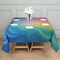 thumbnail image 3 of Rainbow Tie Dye Swirl Pattern Square Tablecloth,Waterproof Square Table Cover,Wipeable Spillproof Washable Table Cover for Home Kitchen Party Decor 60"x60"(152x152cm), 3 of 6