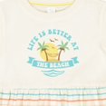 thumbnail image 4 of Inktastic Life's Better at the Beach Girls Baby Dress, 4 of 5