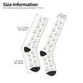 thumbnail image 2 of Daiia Sports Socks Rabbit And Flower Printed Novelty Crew Socks for Men Women Knee High Socks Cotton Socks Soft & Breathable Support Unisex Socks, 2 of 9