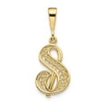 thumbnail image 1 of Diamond2Deal 14K Pendentif Initial Lettre Filigrane Script Or Jaune pour Femmes, 1 of 6