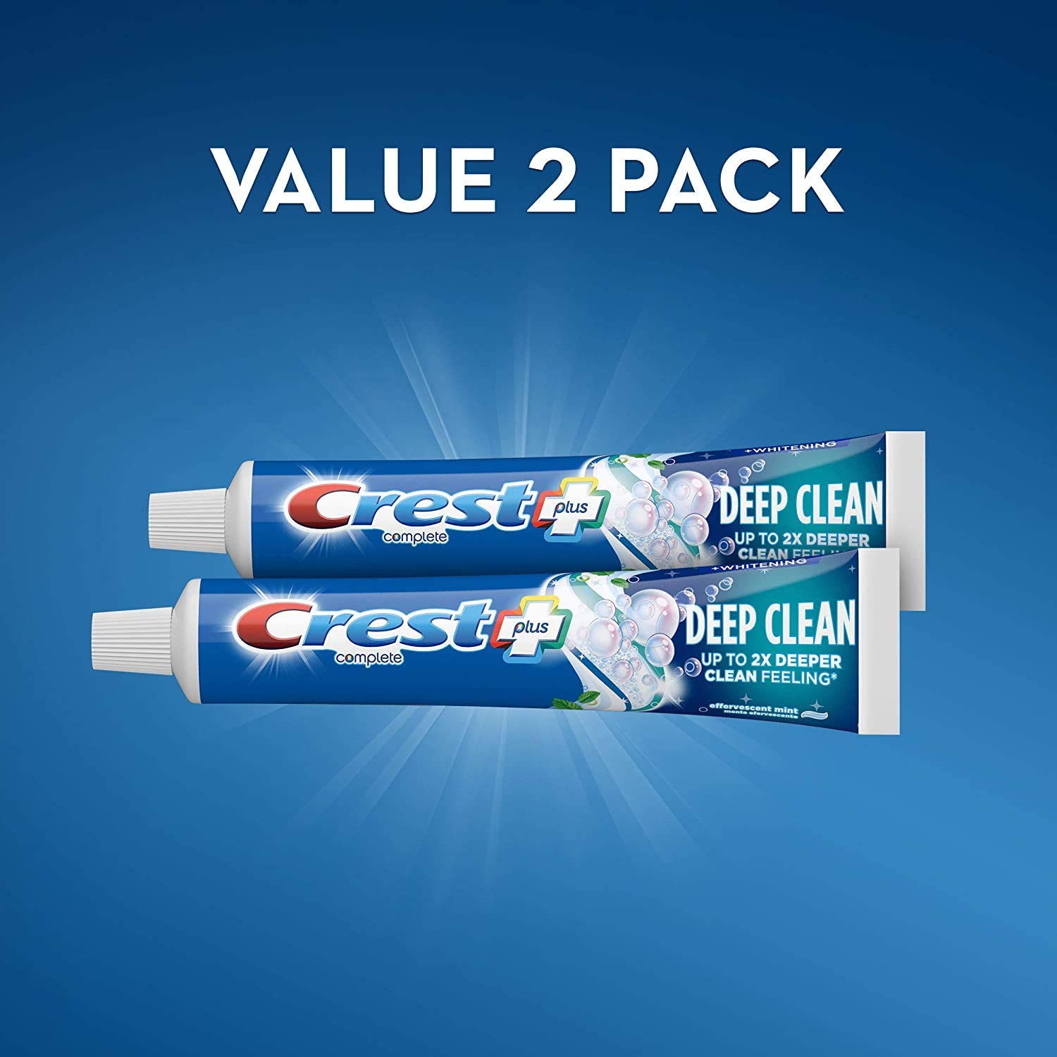 Complete Plus Deep Clean Complete Whitening Toothpaste, Mint, 5.4 oz, 2 Pack - image 4 of 9