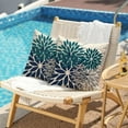 thumbnail image 4 of Outdoor Pillow Covers 18x18 Inch Set of 2 Dark Blue Grey flower Decorative Waterproof Summer Outdoor Pillow Covers Valentines pillow covers for Patio Funiture Garden Couch 168L, 4 of 6