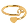 thumbnail image 2 of LSLJS Gold Initial Letter Rings for Women Girls , Open Letter Ring , Stackable Alphabet Ring, Jewelry Gifts for For Mum Her Wife Girlfriend on Anniversary Valentines Day Christmas Birthday Mothers Day, 2 of 2