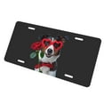 thumbnail image 3 of KAKALAD Valentines Dog With A Red Rose In Mouth 02 Aluminum Car Vehicles License Plate 6" x 12" (4 Holes), 3 of 9