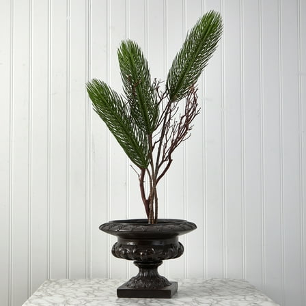 Nearly Natural 45" Pine Artificial Flower in Green (Set of 3)