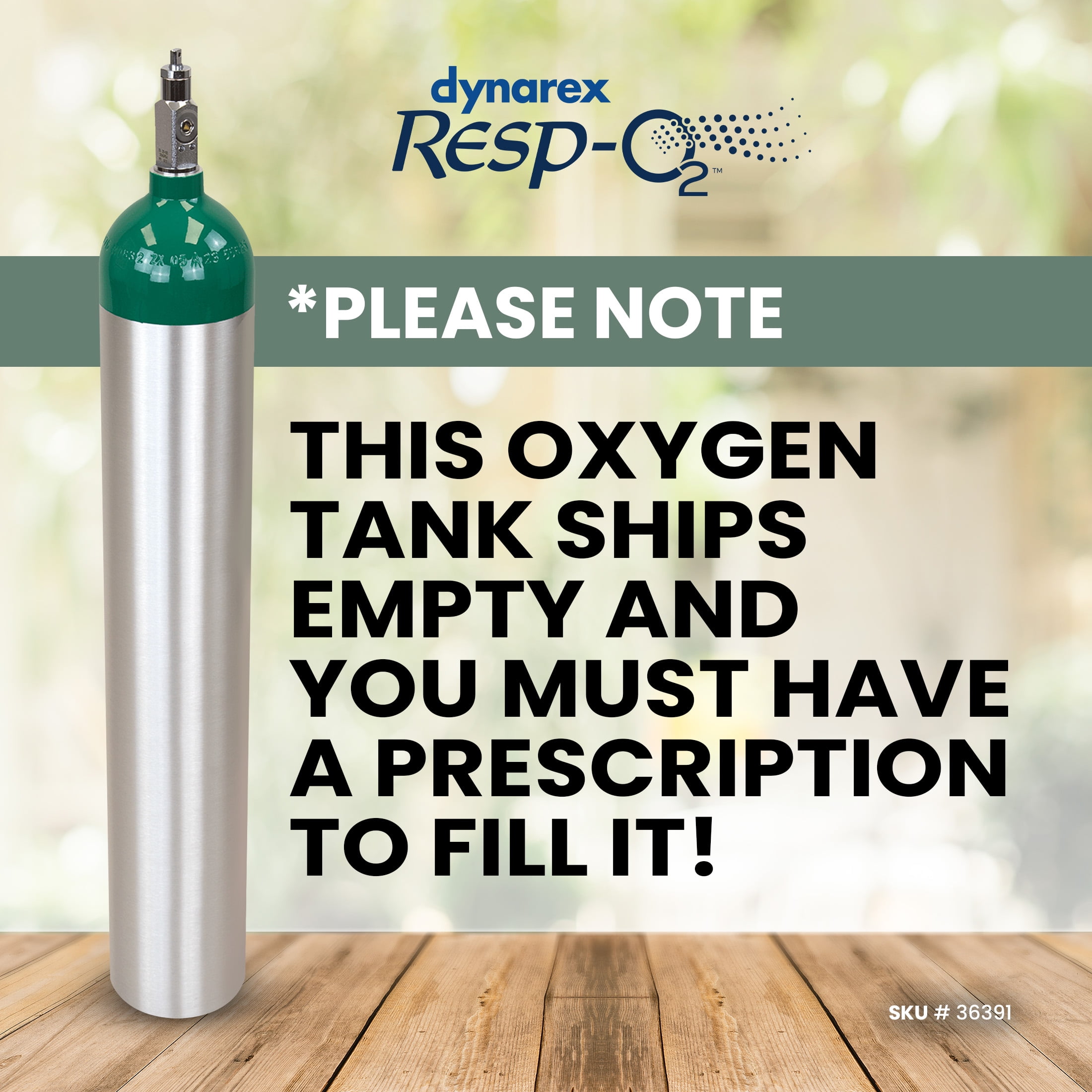 Dynarex Resp-O2 M6 Oxygen B-Cylinder with CGA 870 Post Valve – 1L Standard Size Oxygen Cylinder - Lightweight Aluminum Portable Tank with 165L Oxygen Capacity