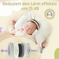 thumbnail image 5 of Wiher Baby Ear Muffs, 2-in-1 Baby Headphones for Noise Protection, Adjustable Noise Cancelling Headphones for Children 0-48 Months, Dual Wearing for Sleep, Plane, Outdoor Travel, White, 5 of 8
