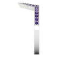 thumbnail image 4 of 0.25 ct Brilliant Round Cut Natural Amethyst 14k White Gold Stackable Band SZ 6, 4 of 6