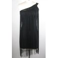 thumbnail image 4 of One Shoulder Asymmetrical Fringe Flapper Inspired Prom Cocktail Dress, 4 of 5