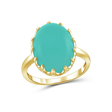 Chalcedony Gold Ring - 9-3/4 Carat T.G.W. Chalcedony 14kt Gold over Silver Fashion Ring
