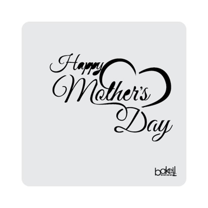 3x3 Happy Mothers Day Text Stencil - Walmart.com