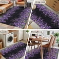 thumbnail image 6 of Rectangle Rug 3x5ft Area Rug,Spring Purple Lavender Flower Area Rugs for Living Room Bedroom,Watercolor Floral on Black Floor Mat Non-Slip Non-Shedding Carpet Indoor Accent Rugs, 6 of 9