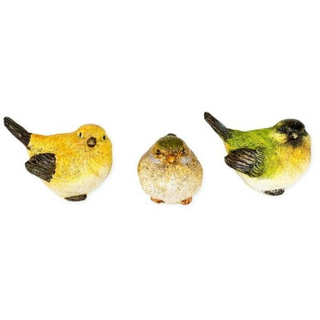 Delton Miniature Sparrow Birds Resin Figurines Set of 3