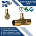 thumbnail image 4 of 10 UDS. XFITTING 1"" X 1"" X 1/2"" TEE PEX - ACCESORIOS DE ENGARZADO DE TUBO PEX B LATÓN, 4 of 5